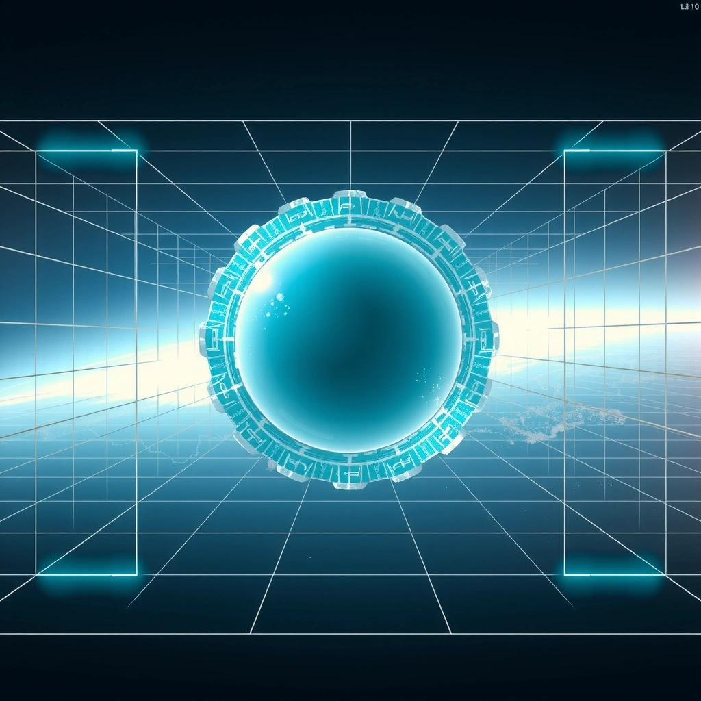 Design system wireframe showing geometric precision